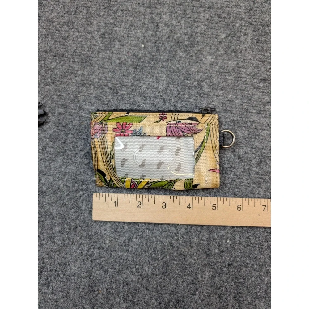 Sakroots Coin‎ Wallet Womens One Size Multicolor Floral Canvas Zip-Around